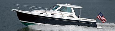 Maine Motor Yacht; Back Cove 29 on water