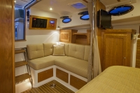 Interiors onboard Back Cove 34' in Portland, Maine.