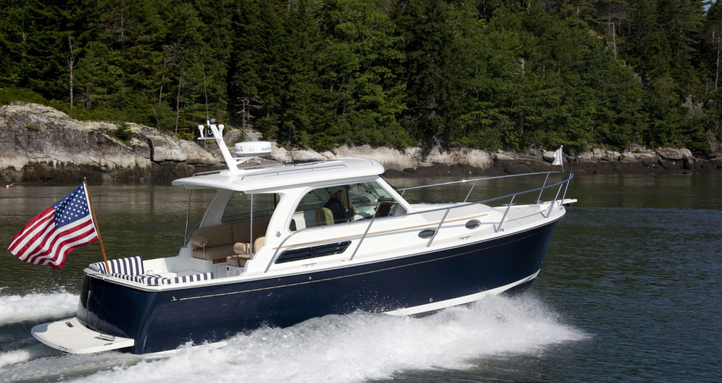 Images of the Back Cove 30 down east motor boat built in Rockland, Maine Back Cove Yachts